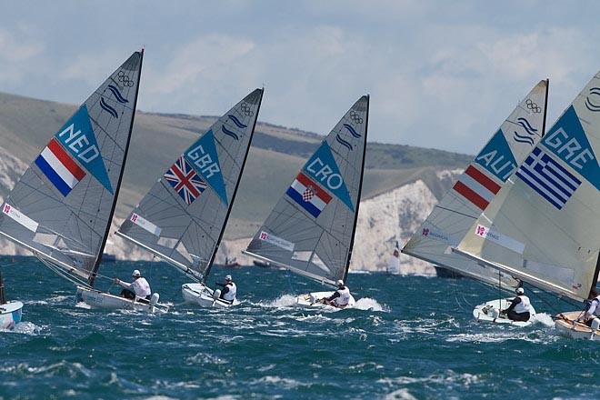 Finn fleet - London 2012 Olympic Games © Ingrid Abery http://www.ingridabery.com